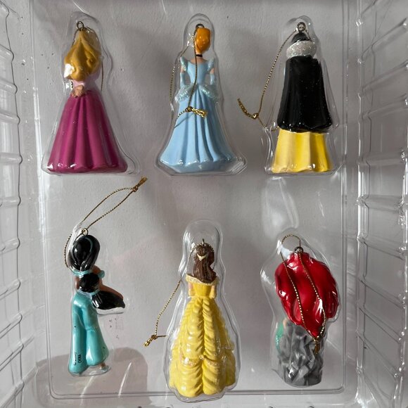 Disney Princess Collection Storybook Ornament Set of 6 Ariel Belle Cinderella - Picture 5 of 13